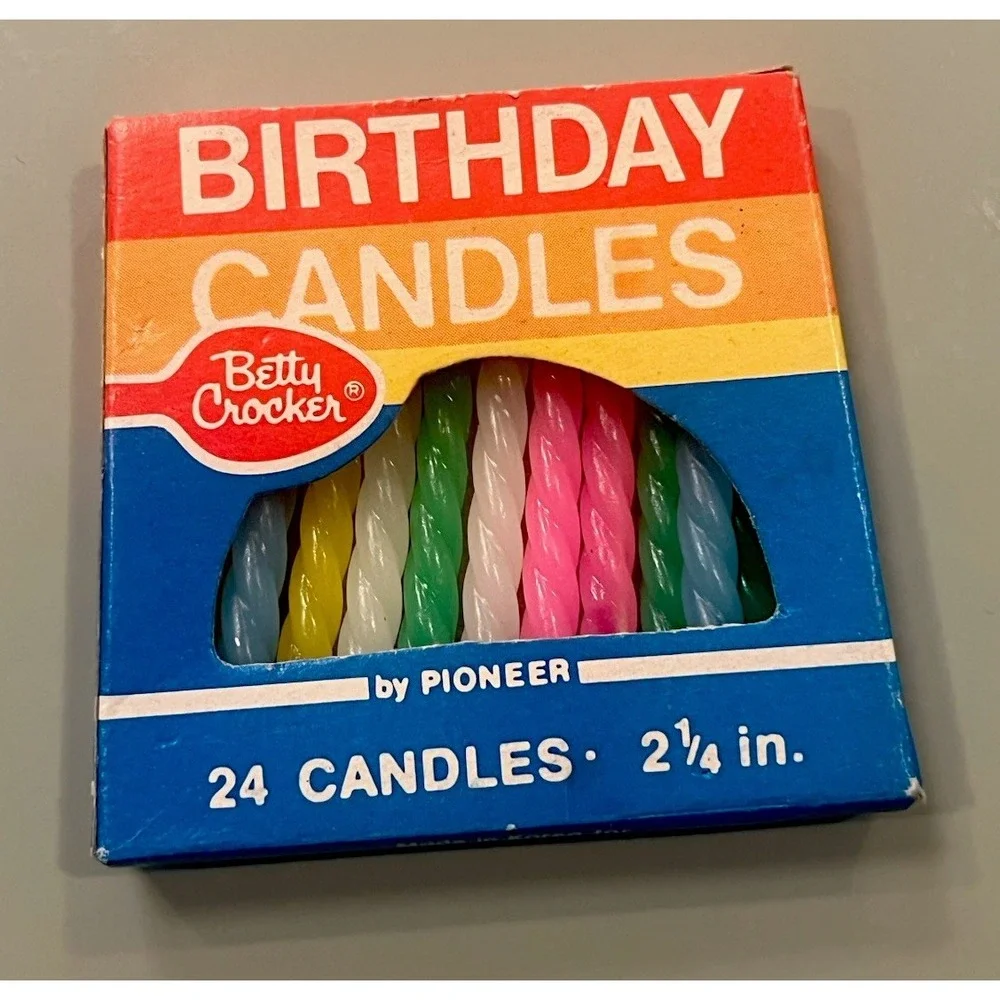 Lot of 3‎ Assorted Boxes Vintage Birthday Cake Candles Twisty Multicolor Prop